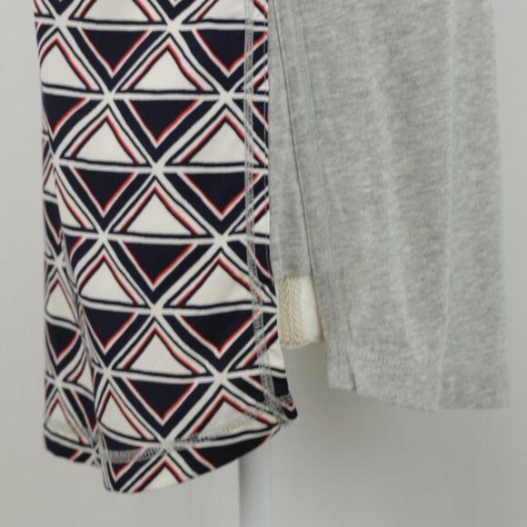 Merona Women's XS Gray Blue Geometric Scoop Neck Raglan Short Sleeve Tee - Picture 5 of 7